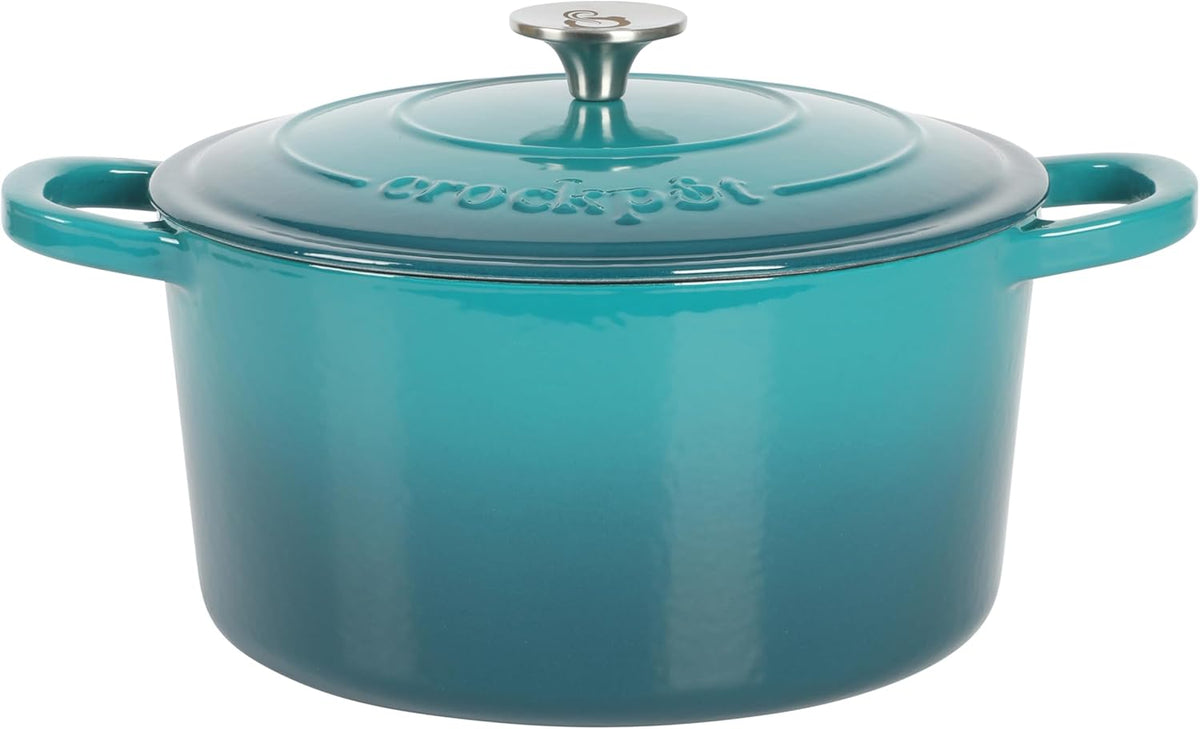 3 Quart Enameled Cast Iron Dutch Oven – Aqua - Curated Catalog P4