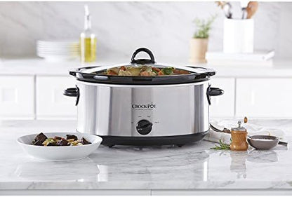 7 Quart Oval Manual Slow Cooker – Stainless Steel - Curated Catalog P1
