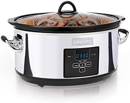 7 Quart Programmable Slow Cooker – Polished Platinum - Curated Catalog A9