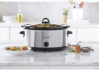 7 Quart Oval Manual Slow Cooker – Stainless Steel - Curated Catalog P1