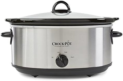 7 Quart Oval Manual Slow Cooker – Stainless Steel - Curated Catalog P1