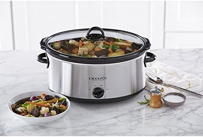 7 Quart Oval Manual Slow Cooker – Stainless Steel - Curated Catalog P1