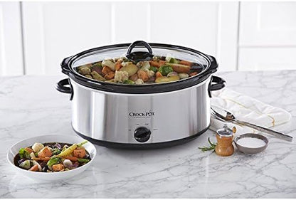 7 Quart Oval Manual Slow Cooker – Stainless Steel - Curated Catalog P1