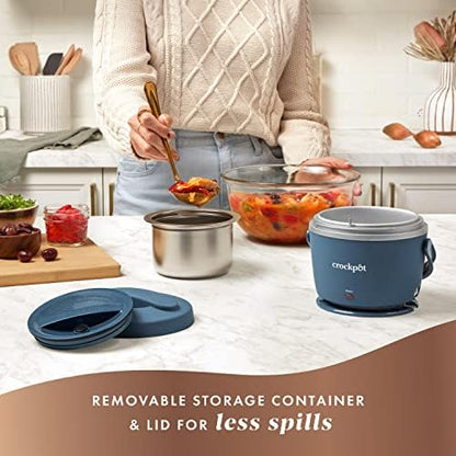 Electric Lunch Box Food Warmer 20oz – Faded Blue - Curated Catalog E0