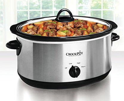 7 Quart Oval Manual Slow Cooker – Stainless Steel - Curated Catalog P1