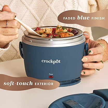Electric Lunch Box Food Warmer 20oz – Faded Blue - Curated Catalog E0