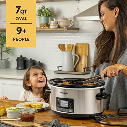 7 Quart Portable Programmable Slow Cooker with Timer - Curated Catalog P0