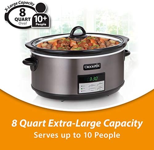 8 Quart Programmable Slow Cooker with Auto Warm - Curated Catalog V5