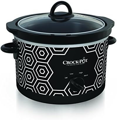 4.5 Quart Portable Slow Cooker – Black & White - Curated Catalog V8