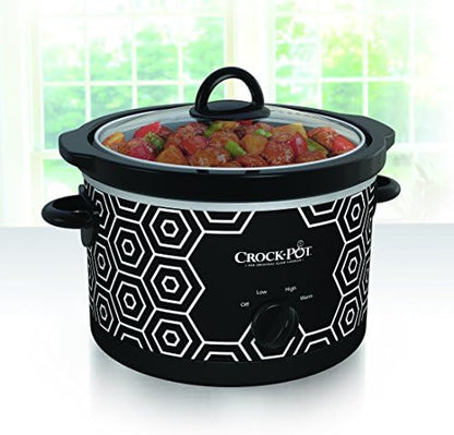 4.5 Quart Portable Slow Cooker – Black & White - Curated Catalog V8