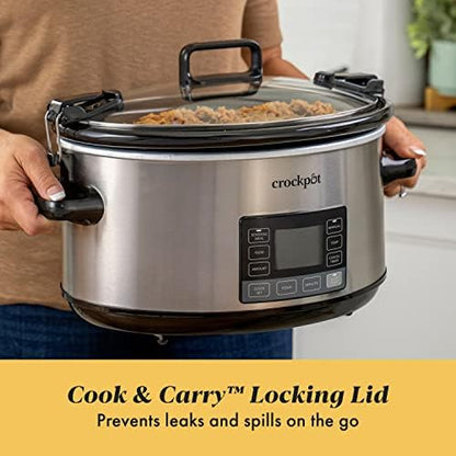 7 Quart Portable Programmable Slow Cooker with Timer - Curated Catalog P0