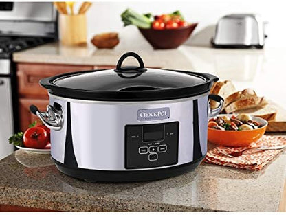 7 Quart Programmable Slow Cooker – Polished Platinum - Curated Catalog A9