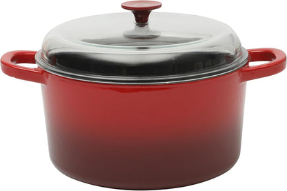 3 Quart Enameled Cast Iron Dutch Oven – Aqua - Curated Catalog G5