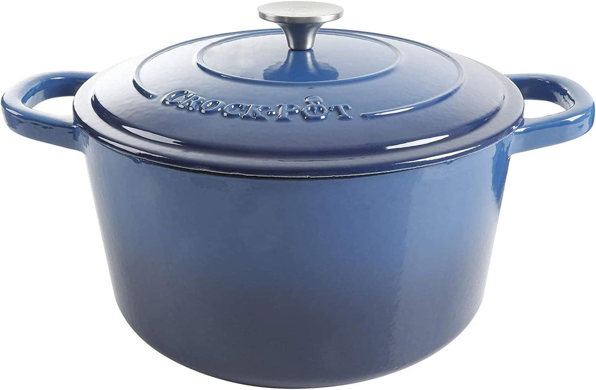 3 Quart Enameled Cast Iron Dutch Oven – Aqua - Curated Catalog G5