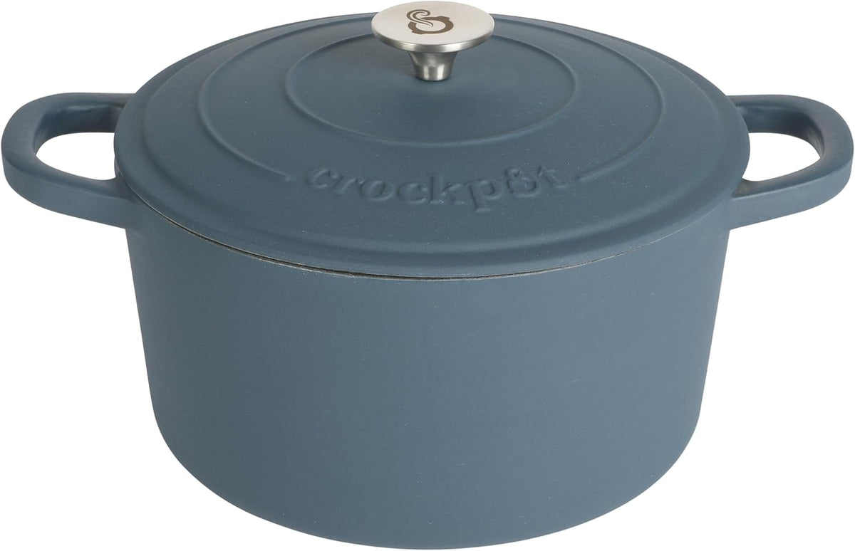 3 Quart Enameled Cast Iron Dutch Oven – Aqua - Curated Catalog G5