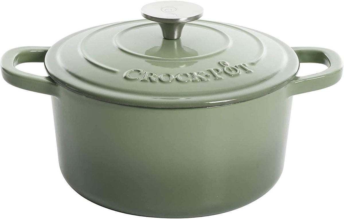 3 Quart Enameled Cast Iron Dutch Oven – Aqua - Curated Catalog G5